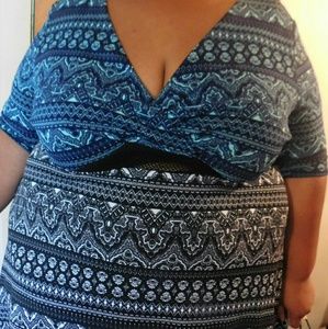 Two tone A-Line Dress